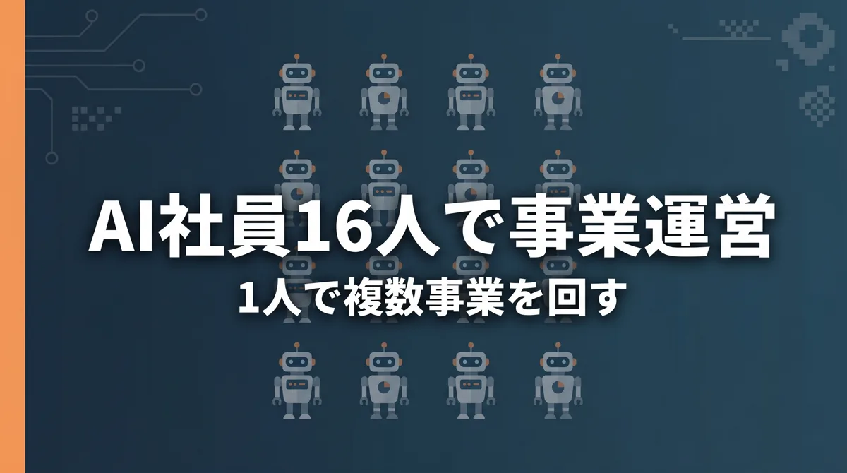 AI社員16人で複数事業を運営